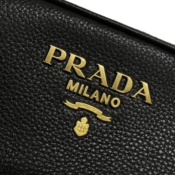 PRADA - Black Leather Shoulder Bag 745-081425 - Picture 9 of 14